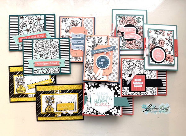 Artisan Sketched Garden Fun-fold card kit to go – Flowerbug's Shop