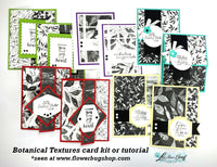 Botanical Textures pre-cut card kit to go