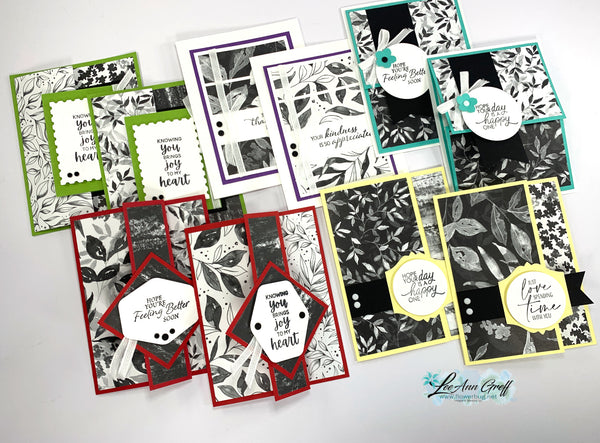 Botanical Textures PDF cards tutorial