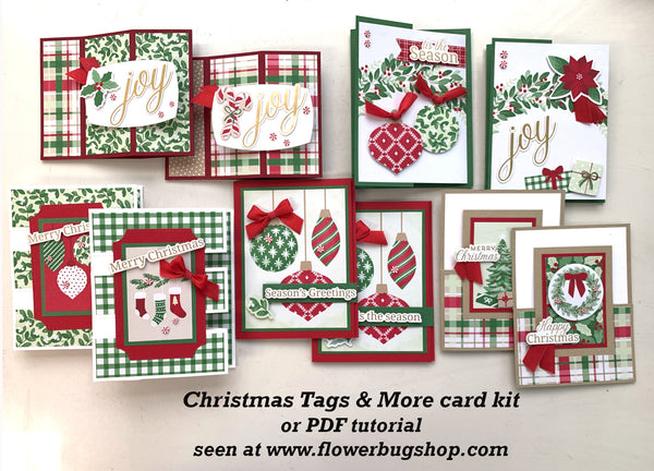 Cute Christmas Tags & More fun fold cards tutorial