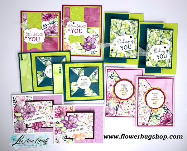 Delightful Floral fun fold cards PDF tutorial
