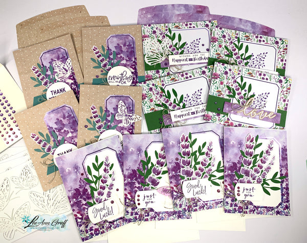 Lovely Lavender card kit to go; a few left