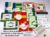 Merry, Bold & Bright Fun-Fold card kit to go; discounted!