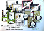 Modern Christmas fun fold cards tutorial