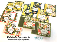 Painterly Pears fun fold card kit with PDF & video tutorials