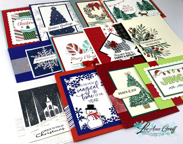 2022 Christmas Cards PDF tutorial for 12 cards