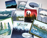 Mountain Air Scenic cards tutorial