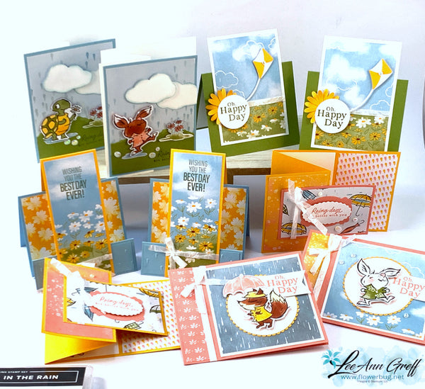 Rain or Shine Fun Fold card tutorial
